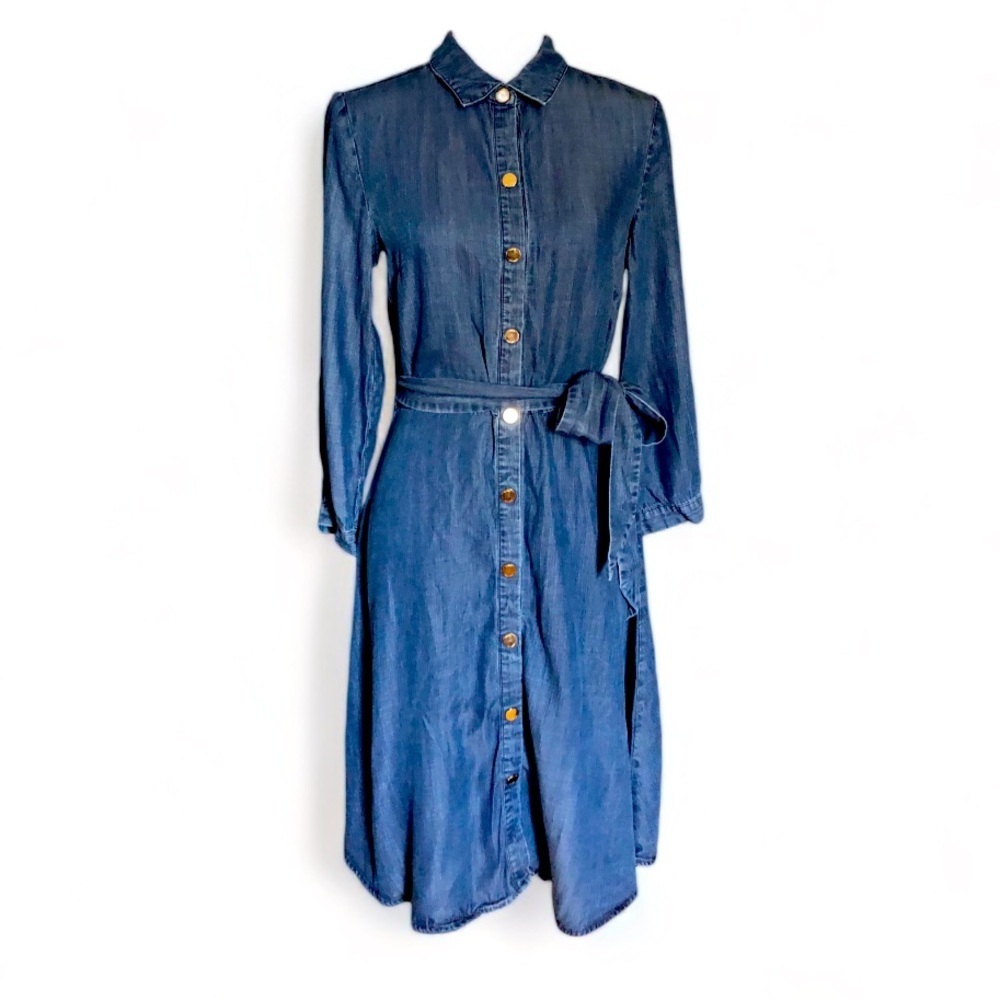 Tommy Hilfiger 3/4-Sleeve Chambray Shirtdress - Picture 5 of 5
